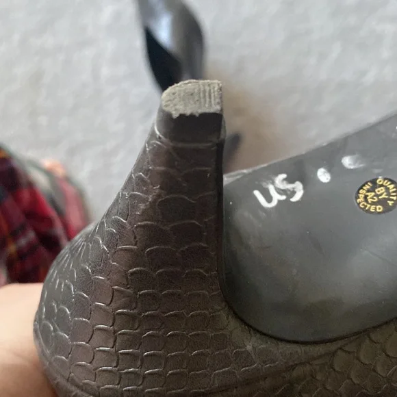 Worthington heels gray a snake leather look size 9 - Picture 8 of 9